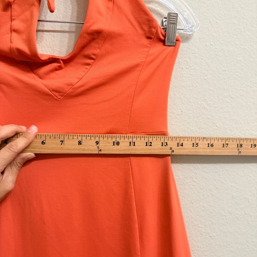 Patagonia Morning Glory Halter Dress Womens Size Small Orange Hiking Outdoor - Picture 14 of 15